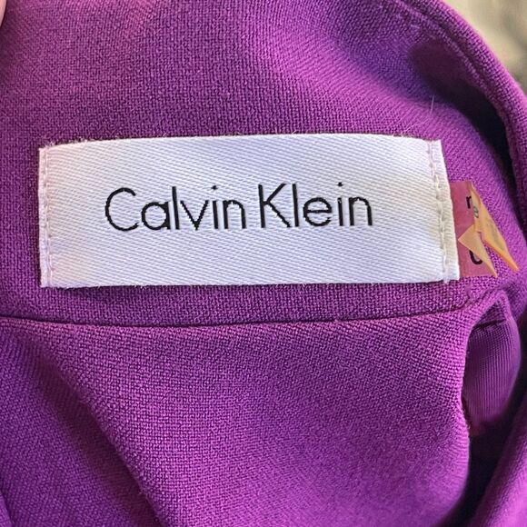 Calvin Klein Purple Sleeveless Sheath Dress in Size 0 Corpcore Office Siren NWT - Picture 9 of 14